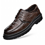 Meeste Retro Nahast Kingad Meeste kunstnahast Vabaaja Tossud Krokodillimustriga Vabaajajalatsid Meeste Platvormkingad Mehed 38