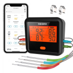 INKBIRD Lihatermomeeter IDT-34c-B Bluetooth-grilltermomeeter 4 lihaanduriga LCD Vaba rakenduse juhtimine grillimiseks ja suitsutamiseks BBQ Thermometer