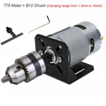 775 DC mootor Miniatuurne k&auml;epuuripadruni v&otilde;ll 12V 12000 RPM Treipingi pressi kinnitusklamber Freesimiseks L&otilde;ikamiseks Puurimiseks Masin