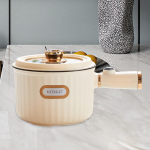 Elektrilised potid mittekleepuvad kaasaskantavad multifunktsionaalsed kuiv 2 k&auml;iku 1,6L elektriline riisipliit praadimiseks ramen steik supp kaerahelbed valge