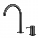 Roostevabast terasest vannitoakapp kraan kahe auguga laialip&auml;&auml;sev harjatud kuldne vannitoakraan valamukraan 360 p&ouml;&ouml;rlev kuuma ja k&uuml;lma vee segisti include 60cm hose