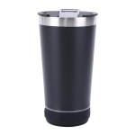 Kaasaskantav muusikakruus pudeliavajaga Roostevaba teras 16oz Isoleeritud kruus Muusikakruus Traadita Bluetooth-k&otilde;lar Heli-termoskruus 16oz must
