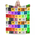 Sprunki muusikakarbi fliispleed Super pehme viskepleded magamistoa, diivani, voodi vaiba jaoks 100x125cm (40x50inch)