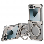 Oatsbasf Telefoni&uuml;mbris Samsung Galaxy Z Flip 6 jaoks 360&deg; P&ouml;&ouml;rleva Hoidikuga Metallist Magnetiline Raamita Kaitsekate P&otilde;rutuskindel For Galaxy Z Flip6