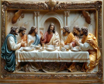 Viimane &otilde;htus&ouml;&ouml;k gobel&auml;&auml;n T&auml;iuslik magamistoa sisekujunduseks SeinakunstKlassikaline ja inspireeriv disainIdeaalne religiooni- ja kunstihuvilistele 150x200cm(60x80in) gray