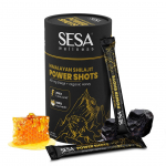 Sesa Himaalaja Shilajit Power Shots 30 pulka 400 mg mahemee ja fulvohappega igap&auml;evased energiapulbrid reisimiseks kiired