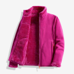 V&auml;litingimustes fliisjakk Polarfliis Kahepoolselt kantav Paks Korallfliisjakk naistele 4XL pink