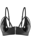 S-3XL Spagetirihmadega M&auml;rgava V&auml;limusega PVC Bustier L&uuml;hikesed Topid L&auml;ikiv PU Nahast L&uuml;hike Top Camis L&uuml;hike Varrukateta S&auml;rk Seksikas Tank Top M gray