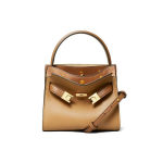 Tory Burch Lee Radziwill Matt Kuldne Pandlakinnitus Nahast &Otilde;la Crossbody Minikott Naiste kotid Pruun 77257-227 Basic Set (Bag+Dust Bag)