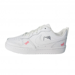 Nike Court Borough Hello Kitty Liblikas Tantsiv Nahast Madalad Tennise- ja Rula Kingad Unisex Valge BQ5448-100(team1670-) 35.5