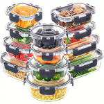 12 tk/komplekt Klaasist v&auml;rskusehoidja, L&otilde;unakarp, Suletav lekkekindel Bento karp, K&uuml;lmkapi s&uuml;gavk&uuml;lmiku hoiustamine Telkimise l&otilde;unakarp 1&625ml