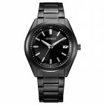 CITIZEN Eco-Drive Seeria 50 Meetrit Veekindel Helendavad Osutid Kalender P&auml;ikeseenergia Kvarts Terasspand 38mm Meeste K&auml;ekell Must sihverplaat AS1085-61E must