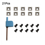10 karbiidotsikut 14mm x 14mm x 2mm puidupingi jaoks T&auml;iuslik asendus spiraalpeadele ja sirgetele kontuuridele CHINA
