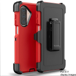 S&otilde;jav&auml;eline p&otilde;rutuskindel Defender telefoni&uuml;mbris Samsung Galaxy A37 A17 A07 A56 A36 A26 A16 A55 A35 vastupidavale OTT soomus&uuml;mbrisele klambriga Galaxy A53 5G punane must v&auml;rv