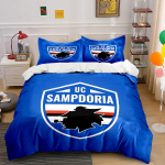 UC Sampdoria Jalgpalli Voodipesu Voodipesu Tekikoti Komplekt Tekikott Padjap&uuml;&uuml;rid (1 * Tekikott 2 * Padjap&uuml;&uuml;ri, ilma tekita) 135x200cm