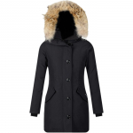 Canada Goose Rossclair Seeria Punase Sildiga Parka Kapuutsiga Keskmise Pikkusega Veekindel Tuulekindel Soe Udusulejope Naiste &uuml;ler&otilde;ivad Tumesinine 2580L-67