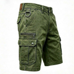 Vintage mitme taskuga cargo-l&uuml;hikesed p&uuml;ksid meestele, vabaaja, &uuml;hev&auml;rvilised, laiad, sirged l&uuml;hikesed p&uuml;ksid, kevad-suvi, meeste mood, p&otilde;lvepikkused p&uuml;ksid M armee roheline v&auml;rv
