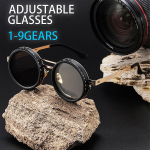 1-9 K&auml;iguga Reguleeritavad Fotograafi Loov P&auml;ikeseprillid Kaamerasilmaga Disain Polariseeritud UV400 Unisex Moodsad Prillid V&auml;litingimustesse ja S&otilde;itmiseks Gold must