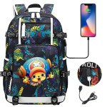 Anime Prindiga USB Seljakott Suure Mahutavusega Noorte &Otilde;pilaste Koolikott Vabaaja Reisi P&auml;evakott 48CMX30CMX15CM