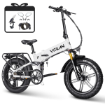 Vitilan I7 Pro 3.0 20 kokkupandav t&auml;isvedrustusega rasvarehvidega elektrijalgratas, 48V 20Ah, 8-k&auml;iguline, h&uuml;draulilised ketaspidurid, abistatud s&otilde;iduulatus kuni 70 km. valge