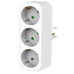 2 tk Euroopa &uuml;leminekupistik Elektripistik Saksa standard 250V 16A Mitme pistikupesaga Adapter 3 AC v&auml;ljundiga koduks 1pc white gray