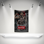 Khabib Nurmagomedov Lipp Poksija B&auml;nner 3x5 jalga Messingist Aasadega HD Tr&uuml;kiga Seinavaip N&auml;itus Poksi Spordif&auml;nnid Garaaži Dekoor 150x200cm(60x80in)