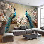 Paabulinnu Lilledest Seinavaip, Vintaažiline Ida Lilledest Kunstseinakaunistus, Esteetiline Magamistoa Elutoa Sisustus 150X180CM beige