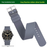 Tudor Black Bay FXD seeria M25707 M79363N Fluoroelastomeerist Rihm K&auml;ev&otilde;ru Omega IWC Rolex Kummist Kellarihm 20mm 21mm 22mm 21mm gray