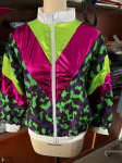 1990ndate disko dressipluus 2 tk Jooksur&otilde;ivad Retro stiil Karnevali teemapeo &uuml;likond Live Cosplay Jakk ja p&uuml;ksid cosplay kost&uuml;&uuml;mid S pink