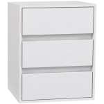 Kaasaegne 3-sahtliga kummut valges puidus, 40x30x50,5 cm 40 x 30 x 50.5 cm