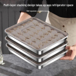 Toidukvaliteediga roostevabast terasest mittekleepuv pelmeenide hoiustamis- ja k&uuml;lmutuskarp Food-grade Thickened Dumpling Tray gray