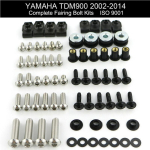 Yamaha TDM900 TDM 900 2002-2014 Mootorrattale T&auml;ielik Komplekt Voolundikruvide Komplekt Voolundiklambrid Kerekruvid Mutterid Roostevaba Teras