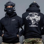 Meeste Brothers in Arms Taktiline Kolju Kapuutsiga Sviiter XXXL black