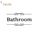 Eemaldatav veekindel vannitoa-WC ukse seinakleebis Kodu DIY Decor Decor Bathroom