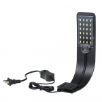 AC220V 10W 24 LED akvaariumivalgusti kalapurgilamp valge/sinine valgus kaasaskantav White/Blue Light -EU must