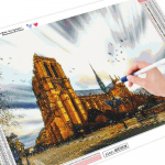 5D teemantmaal T&auml;is &uuml;mmargune Notre Dame De Paris tikand Pilt Rhinestone Diamond 20X30