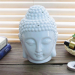 Buddha aromaatne &otilde;lip&otilde;leti keraamiline aroomiteraapia lamp k&uuml;&uuml;nal aroomiahju &otilde;lilamp viirukip&otilde;leti valge