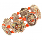 Les Tr&eacute;sors De Lily [E5830] - Bracelet Cr&eacute;ateur 'Ali&eacute;nor' Rouge punane