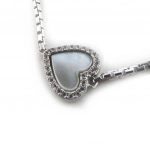Les Tr&eacute;sors De Lily [M9989] - Bracelet Argent 'Love' blanc nacre (rhodi&eacute;) h&otilde;be