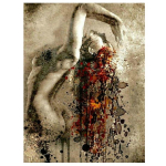 Teemantmaal Seksikas naine Teemanttikandid Rhinestone Abstraktne Kunst Mosaiik Pilt 20X30CM