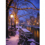 Teemanttikandid Talvine Teemantmosaiik Lumemaastik Teemantmaaling Ristpistes 20X30CM