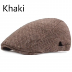 Unisex vabaaja barett puuvillane lame silinderm&uuml;ts reguleeritav ajalehem&uuml;ts talvine soe aksessuaarid isam&uuml;ts khaki