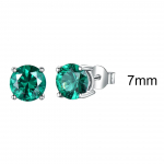Umcho Emerald Topaz Gemstone S925 Sterling h&otilde;bedased k&otilde;rvar&otilde;ngad 7mm