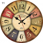 Talu seinakell Mute Retro stiilis seinakaunistusega Paks maal&auml;hedane puidust seinakell k&ouml;&ouml;ki