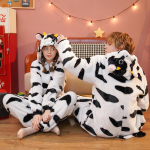Unisex Adult Kigurumi Lehm Looma Tegelane Kost&uuml;&uuml;m Onesie Pidžaama &Uuml;heosaline Cosplay Halloween M