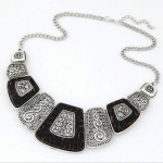 6 v&auml;rvi Choker Vintage kaelakeed Naiste ehted silver must