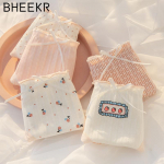 5tk/komplekt Sweet Bow Lace Edge Maasikas padi Lilleniidist alusp&uuml;ksid Naiste puhtast puuvillast jalgevahe v&ouml;&ouml;kott Puusat&uuml;druku p&uuml;ksid M