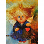 3D-teemanttikandid maalid ristpistega &uuml;mmargused kivist maalid inglihaldjad Full Round 20x25CM