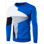 S&uuml;gistalv Suures suuruses dressipluus Meeste lapiline v&auml;rviline riietus pikkade varrukatega meeste kapuuts, must sinine L