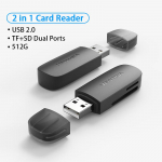 Ventilatsioonikaardilugeja arvuti m&auml;lukaardi jaoks USB 3.0 kuni Micro SD TF adapter s&uuml;learvuti tarvikute jaoks Multi kiipkaart 2-&uuml;hes kaardilugeja 2.0 must